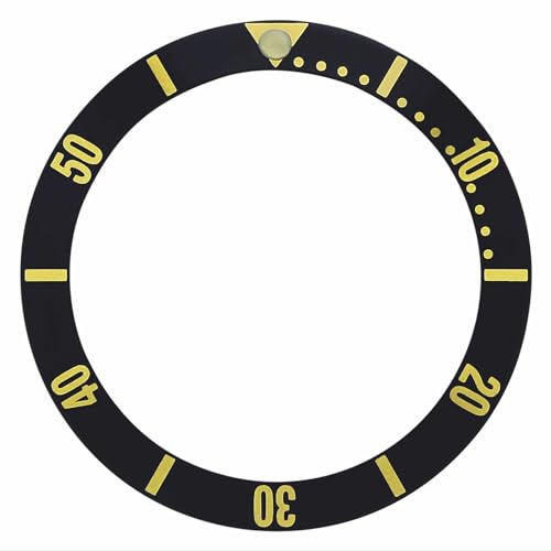 Ewatchparts Bezel Insert Compatible With Lady Tag Heuer 1500 980.018B Watch Black Gold Font Swiss