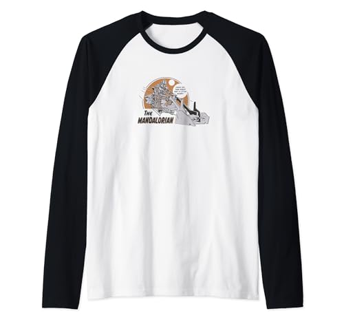 T-shirt Star Wars The Mandalorian imprimé vintage baseball raglan homme et femme