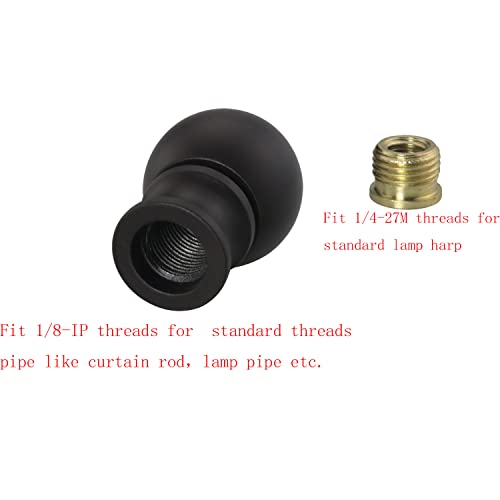 Dgbrsm 2Pcs Dual -Thread Lamp Finial Oil Rubbed Bronze Steel Ball Knob Lamp Shades Finials Cap Knob Lamp Decoration For Lamp Harp Holder #TOP2