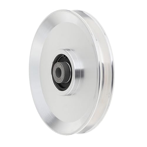 Colaxi Replacement Fitness Bearing Pulley Wheel Universal Wear Resistant CNC Machining Aluminium Alloy for Family Fitness, Business or Private Use, 120mm Silver