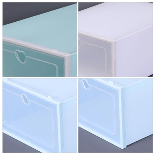 Boîte de rangement à chaussures plastique transparent Yardwe tiroir empilable x4 - 7