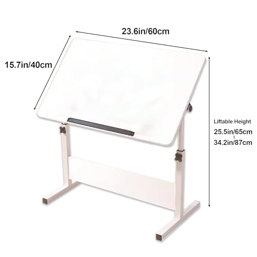 Tavolo da disegno regolabile con cavalletto angolare, perfetto per artisti, architetti e postazioni di lavoro per ufficio domestico, design robusto, altezza ergonomica e superficie di disegno