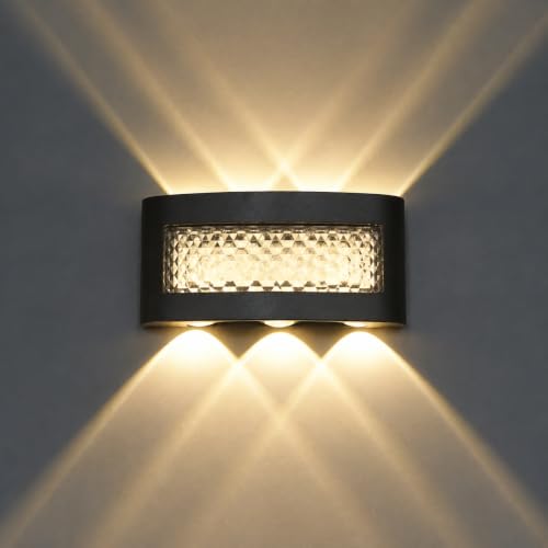Image of FILLISKA LED Indoor UP Down Wall Light, Warm White Colour with Shockproof Alluminium White Body (6 LED Black-279B)