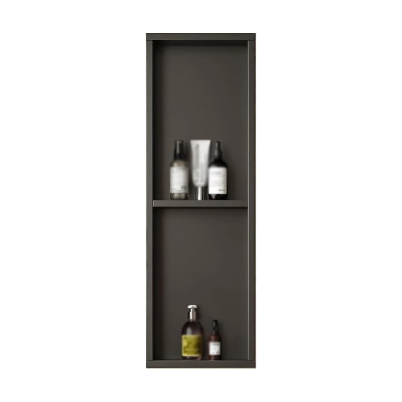 Doccia a LED, Impermeabile Bagno Nizer, Alluminio Nero t Sto, Orizzontale & Vitello Installat, Nessuna Piastrella Richiesta, Design Moderno, Soluzione Salvaspazio