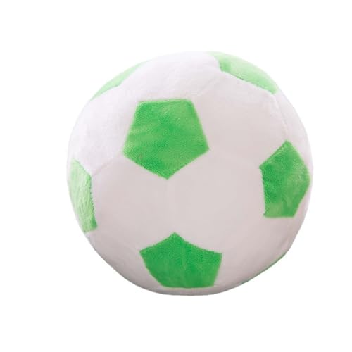 Plüsch Fußball Spielzeug, Stoffball Flauschige Fussball Fußbälle Gefüllte FußbälleSport Kissen, zum Spielen und Kuscheln, Weiches Schmusetier für Mädchen, Jungen, Babys (22 cm,Grün)
