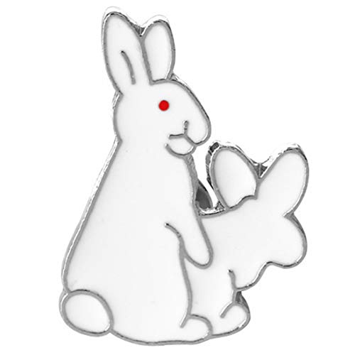 Flairs New York Animal Theme Enamel Lapel Pin Brooch Badge (Pack of 1 Pin [Rabbit] Doing It)