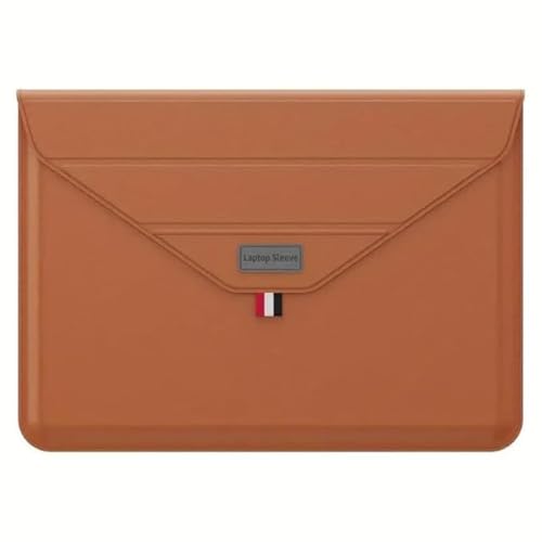 Image of TechTrendz Premium PU Leather Laptop Sleeve Bag for MacBook Laptops iPad Tablet 15.6 /15.4 /16.2 inch Laptop Cover Case for MacBook Neo 13 inch (A18 Pro Chip,2026) A3404 - Brown