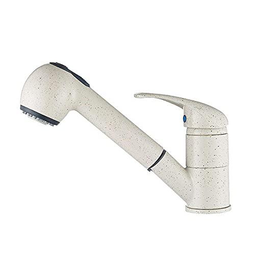 Robinet de cuisine en cuivre noble avec mitigeur et douchette double jet