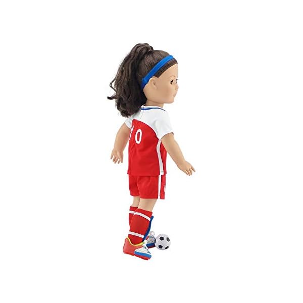 Emily Rose 18 Inch Doll Clothes World Cup Usa 8 Piece 18 Doll Soccer Uniform Including Realistic Gold Medal Doll Clothes Fit American Girl And Our Generation Dolls Softball Cleats Shoes