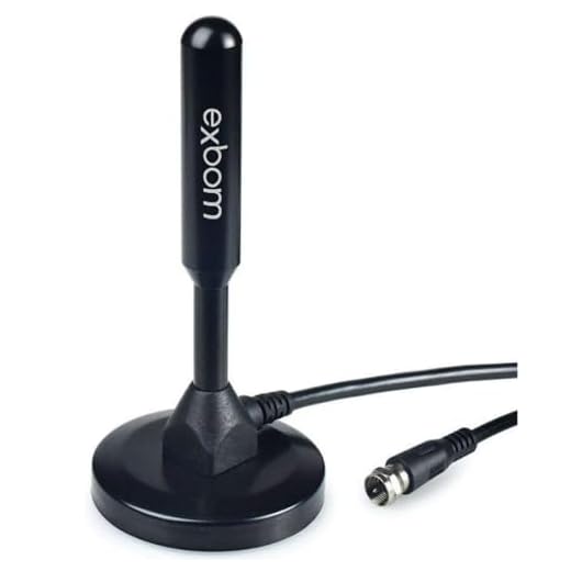 Kit Antena Tv Digital (interna/externa) Base Imantada Prova D'Agua E 5 m de Cabo