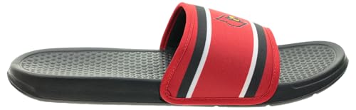 Image of FOCO NCAA Printed Team Logo and Color Stripes Comfortable Slide Sandals