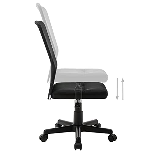 Miniatura 3 de Vidaxl Silla De Oficina Giratoria Trabajo Con Repaldo Asiento Sillón Mobiliario Estudio Escritorio Despacho Ordenador De Tela De Malla Negra