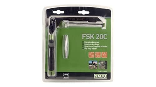 Miniatura 3 de Salki Grapadora Cercas Fsk20c Con Cargador - Grapadora Para Vallas Y Mallas Con Cortador De Alambre Incorporado De Hasta 3mm De Espesor, Compatible Con Grapas Anilladas 20 Y Hr22