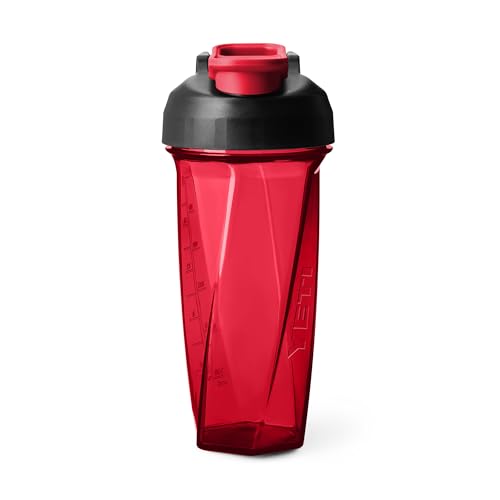 Image of YETI Yonder Helimix Vortex Blender Shaker Bottle Holds up to 27oz | No Blending Ball or Whisk | USA Made | Portable Pre Workout Whey Protein Drink Shaker Cup | Dishwasher Safe, Rescue Red