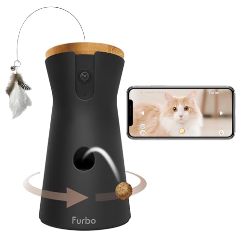 Furbo Videocamera 360° per Gatti [BASE]: Con app, Vista rotante a 360°