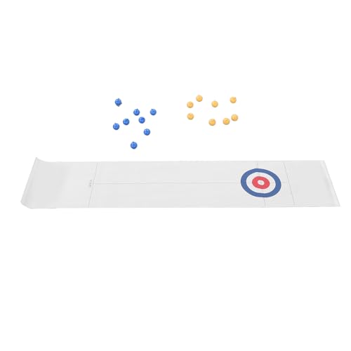 MOTOULAX Tabletop Curling Game, Compact Portable Ice Rolling Sports Toy with Foldable Game Pad for Indoor Family Party Board