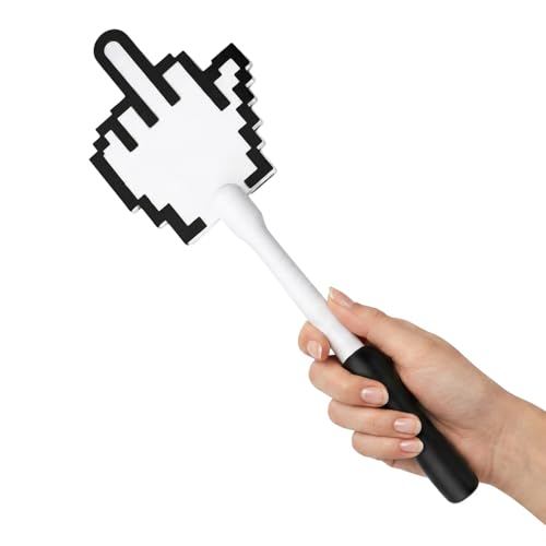 CZFDHP Credit Card Wand, Tap to Pay Wand, Black White Pixel Style Finger Pointer Design for Retail Transactions and Social Media Content, with Magic Credit Card Holder Feature