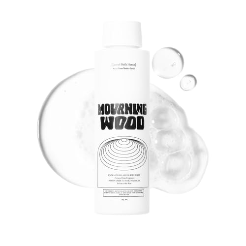 Laurel Bath House Mourning Wood Body Wash | Hydrates, Cleanses, Nourishes Skin with Niacinamide | Notes of Oud Wood, Black Rose, Cedar | Free From Parabens, Sulfates & Phthalates 415ml