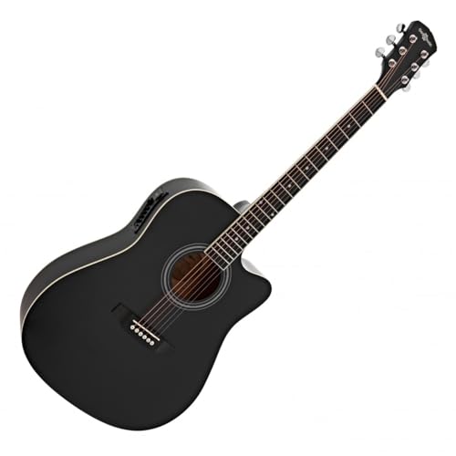 Dreadnought Cutaway Electro Acoustic Guitar, Black