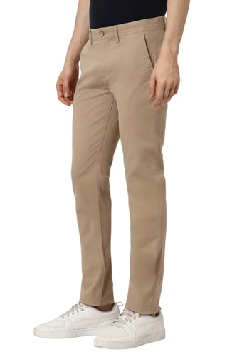 Image of Peter England Men's Skinny Fit Mid Rise Premium Casual Trouser Chinos