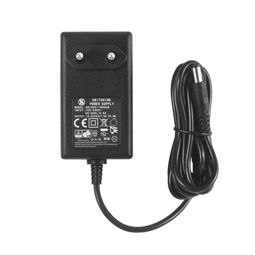 DC 15V 1A 1000mA Netzteil Adapter, Stecker 5,5 mm x 2,1 mm mit wählbaren 5,5mm x 2,5mm, 3,5mm x 1,35mm Steckerspitzen