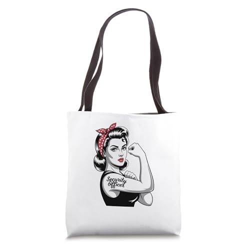 Bolso tipo tote para mujer con diseño de oficial de seguridad Rosie Riveter miniatura 1