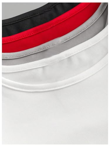 Girl's 4 Pack Slim Fit Crop Tops Short Sleeve Crewneck Summer Shirts Tops Basic Layer Tees3