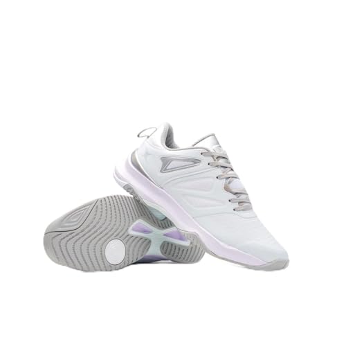 Gilbert Impact Trainers Womens Netball Shoes White/Silver 8 UK