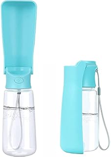 Emwel Foldable Dog Water Bottles - 550ml Water Feeder Leak Proof Portable Puppy Water Dispenser with Drinking Feeder for Pets Outdoor Walking, Hiking, Travel
