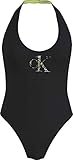 Calvin Klein Licol pour femme Calvin Klein Halter Neck One Piece-rp Haut de Bikini, Pvh Black, S Femme