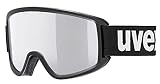 uvex Unisex – Erwachsene, topic FM Skibrille, black/silver-lasergold lite, one size
