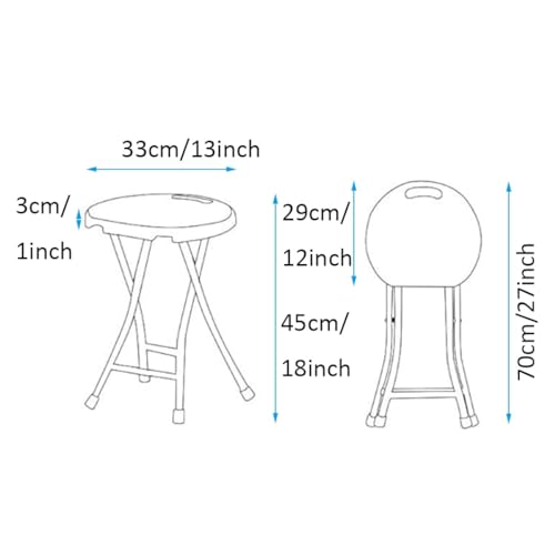 Tabouret pliable gain de place pour petits espaces et studios - 4
