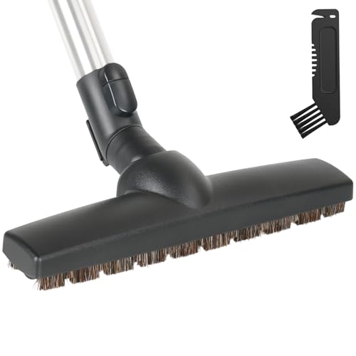 SheildOn Horsehair Floor Brush Set Replacement, Vacuum Attachments Compatible with Miele C1 C2 C3 CX1 Vacuums, 12' Hardwood Floorhead, Swivel Dusting Brush, Soft Bristles for Gentle Cleaning