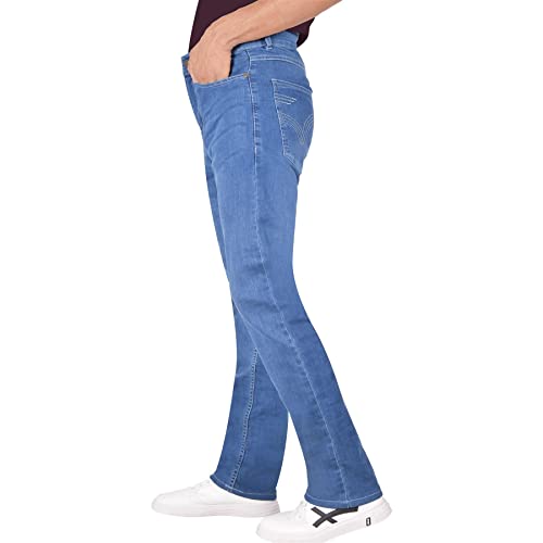 Jeans décontracté coupe de botte stretch ample léger pour messieurs - 3