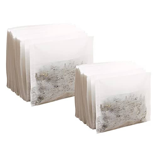 Dzmuero Bolsas de Te, 200 Piezas Bolsa de Té de Papel Desechable en Material Natural, Bolsa de Filtro Para Fragantes, Frutas, Té de Especias Cover