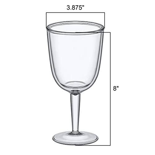 Amazing Abby - Olympia - 16-Ounce Insulated Plastic Wine Glasses (Set Of 4), Double-Wall Wine Glasses, Reusable, Bpa-Free, Dishwasher-Safe, Perfect For Poolside, Outdoors, Camping, And More #TOP1