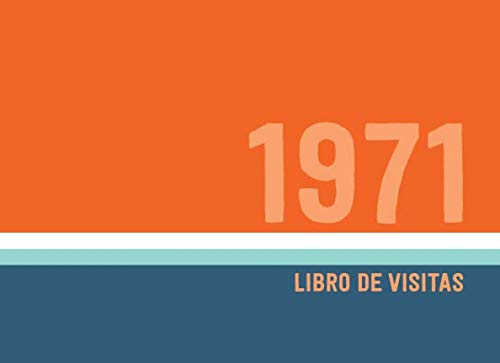 1971 Libros de Visitas: Libro de visitas para fiestas de cumpleaños de estilo retro para que la familia y los amigos inserten saludos y mensajes | 100 páginas