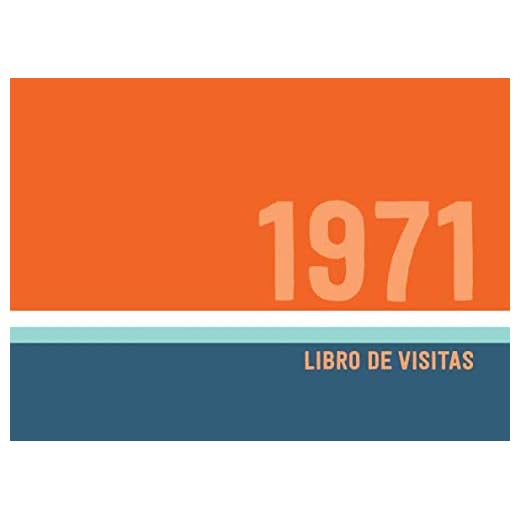 1971 Libros de Visitas: Libro de visitas para fiestas de cumpleaños de estilo retro para que la familia y los amigos inserten saludos y mensajes | 100 páginas