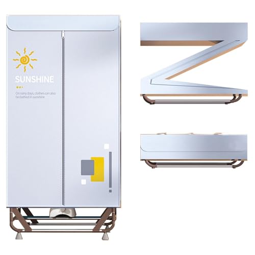 MESCXTY Secadora portátil Plegable,Secadora eléctrica de Interior con Temporizador,tendedero calefactado de Doble Capa,silencioso para Apartamentos,familias y dormitorios(1.4m, A)