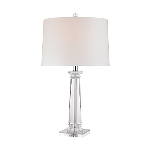 Elk Lighting D2843 Classical Column Table Lamp, Clear Crystal #TOP14