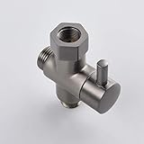 Tecmolog 3 Way Diverter Valve Brass Shut Off Valve 3/8”-12/17 T Adapter for Toilet Water Line,Nickel,DSF007DNA - Image 8