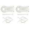 iplusmile Vogel Accessoire 4 stks Papegaai Plantaardige Clip Multifunctionele Vaste Clip Vogelkooi (Wit)