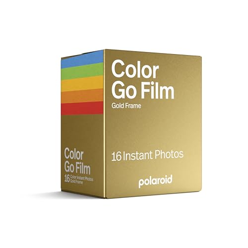 Image of Polaroid Go Color Film - Gold Frame Double Pack (16 Photos) (6588) - Only Compatible with Polaroid Go Camera