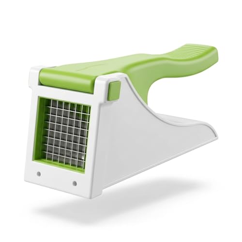 Image of French Fries Cutter Machine | Potato Chips Cutter & Vegetable Chopper | Manual French Fry Cutter for Potato, Carrot & Cucumber | Kitchen Slicer (Pack of 1)