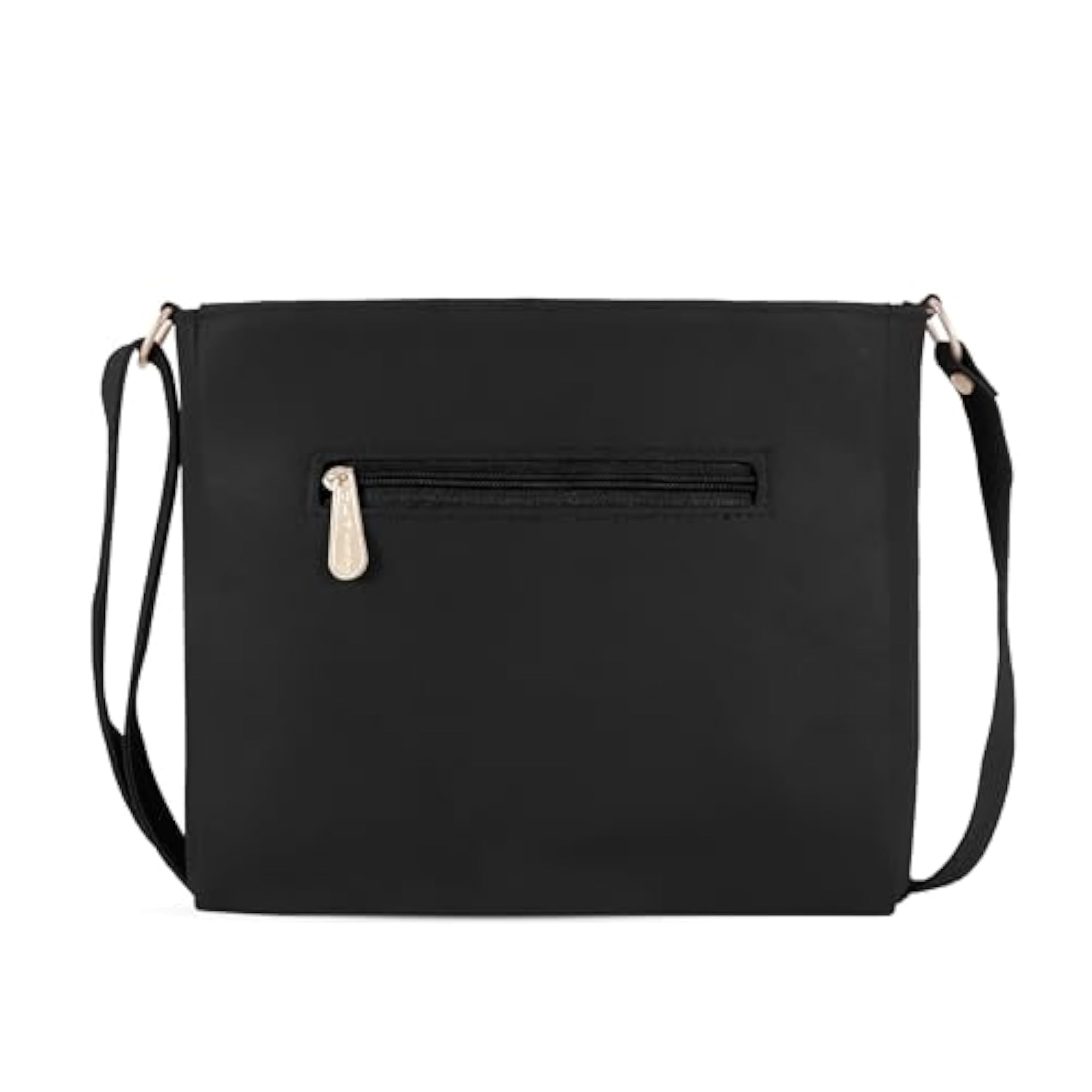 PU Leather Messenger Bag, Black