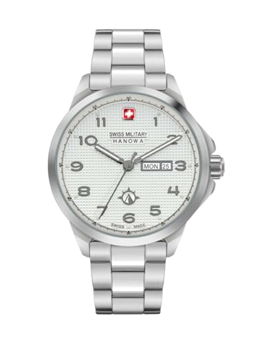 Swiss Military Hanowa Herren Armbanduhr Puma in der Farbe Silber mit Edelstahlarmband; Gehäusedurchmesser: 45 mm; SMWGH2100302