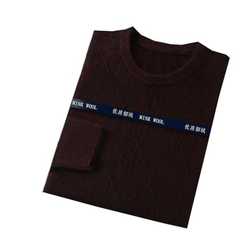 Men Winter Casual Clothing Cashmere Sweater Men's Crew Neck Loose Large Size Pullover Knitted Base Warm Cold-Proof Top