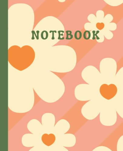 Composition Notebook: Retro Flowers Pattern, Wide Ruled Notebook, Cute Lined Journal for Back to School Students, Kids and Teen Girls image 2