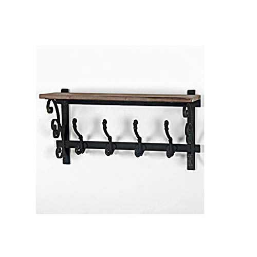 Cherry on the Cake Étagère et crochets de style vintage industriel vieilli.