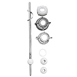 PF WaterWorks PF0903 Pop-Up Drain Repair Kit - Threaded Adjustable Center Pivot/Ball Rod with 3 Nuts, Gasket, 3 Sizes of Balls, No Pull Rod/Linkage, Chrome